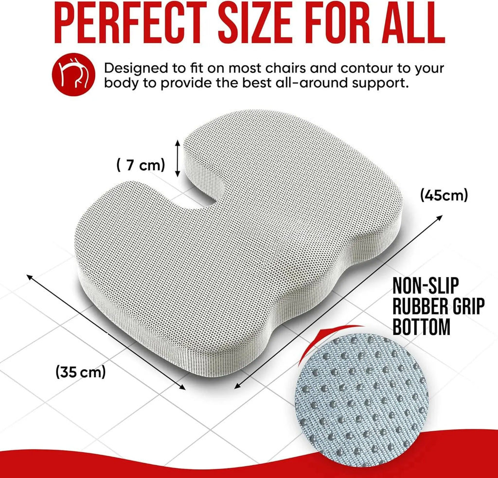 Backvibe™ Ergonomic Memory Foam Seat Cushion